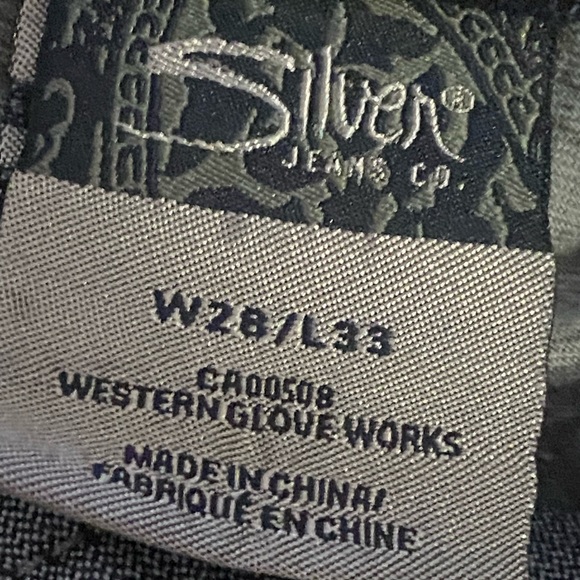 Silver Jeans Aiko Bootcut Dark Blue Wash W28 / L30 Thick Stitching - Picture 8 of 9